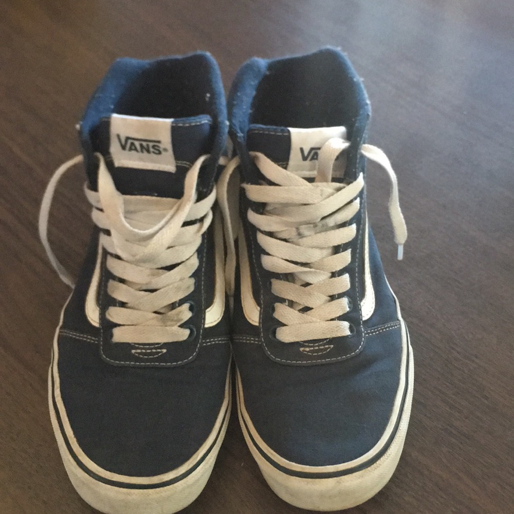 Vans dark blue high tops